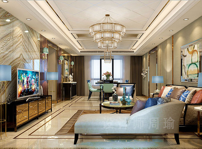 操欧美美女世纪江尚三室两厅168平装修设计效果欣赏